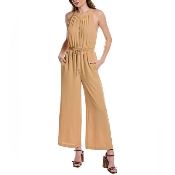 BCBGENERATION Yellow halter wide leg Jumpsuit New - Picture 1 of 10
